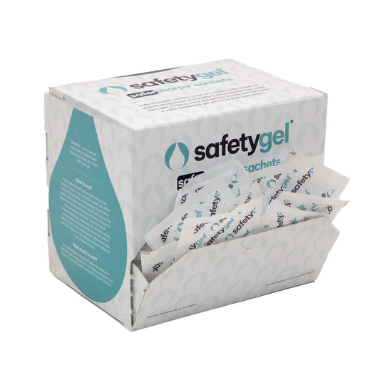 SafetyGel Super Absorbent Fast-Acting Sachets - 340ml Absorption Box of 100
