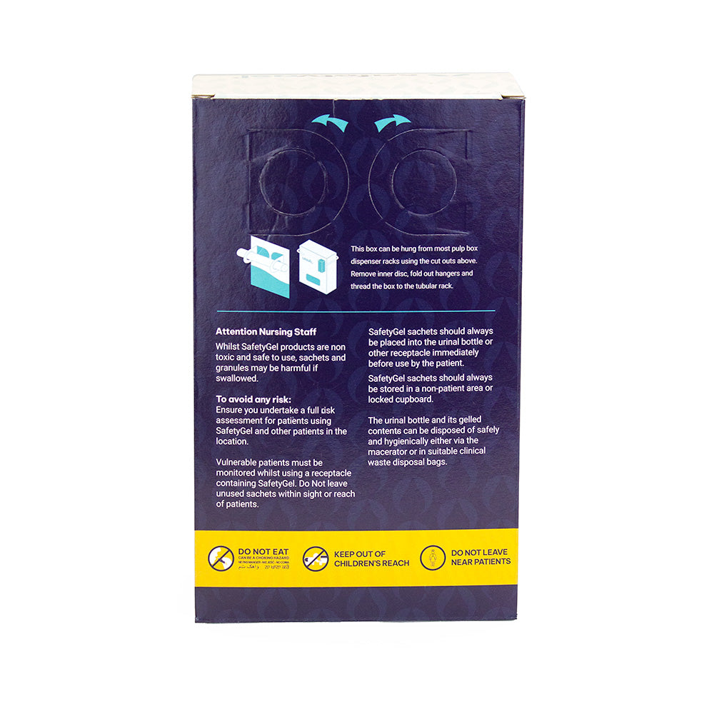SafetyGel Super Absorbent Fast-Acting Sachets - 1.2 Litre Absorption Box of 100